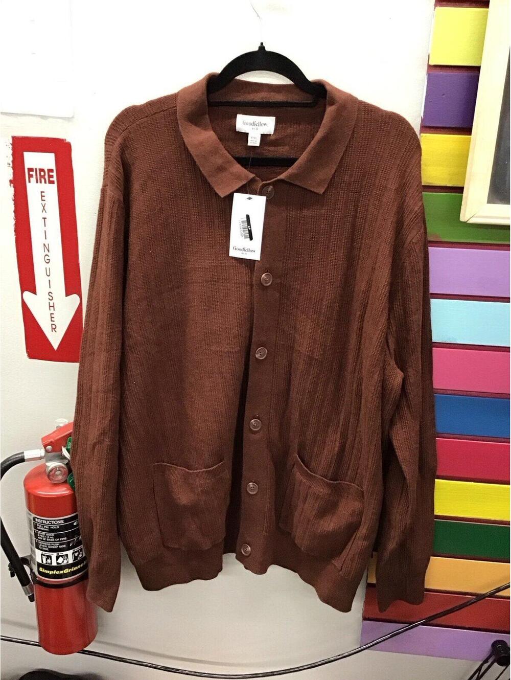 Goodfellow and comets sweater knit cardigan XXL brown collared new target